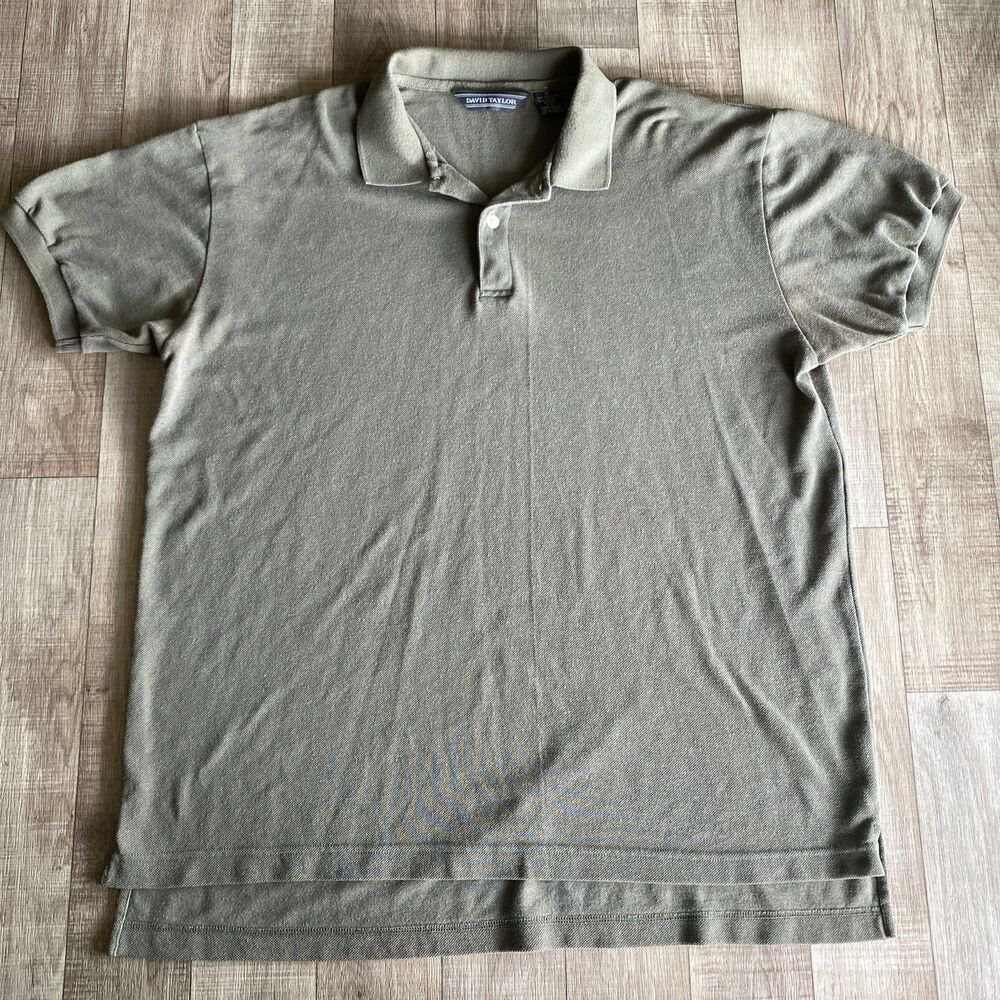 David Taylor Collection Men's Polo Shirt Size XL Olive Green